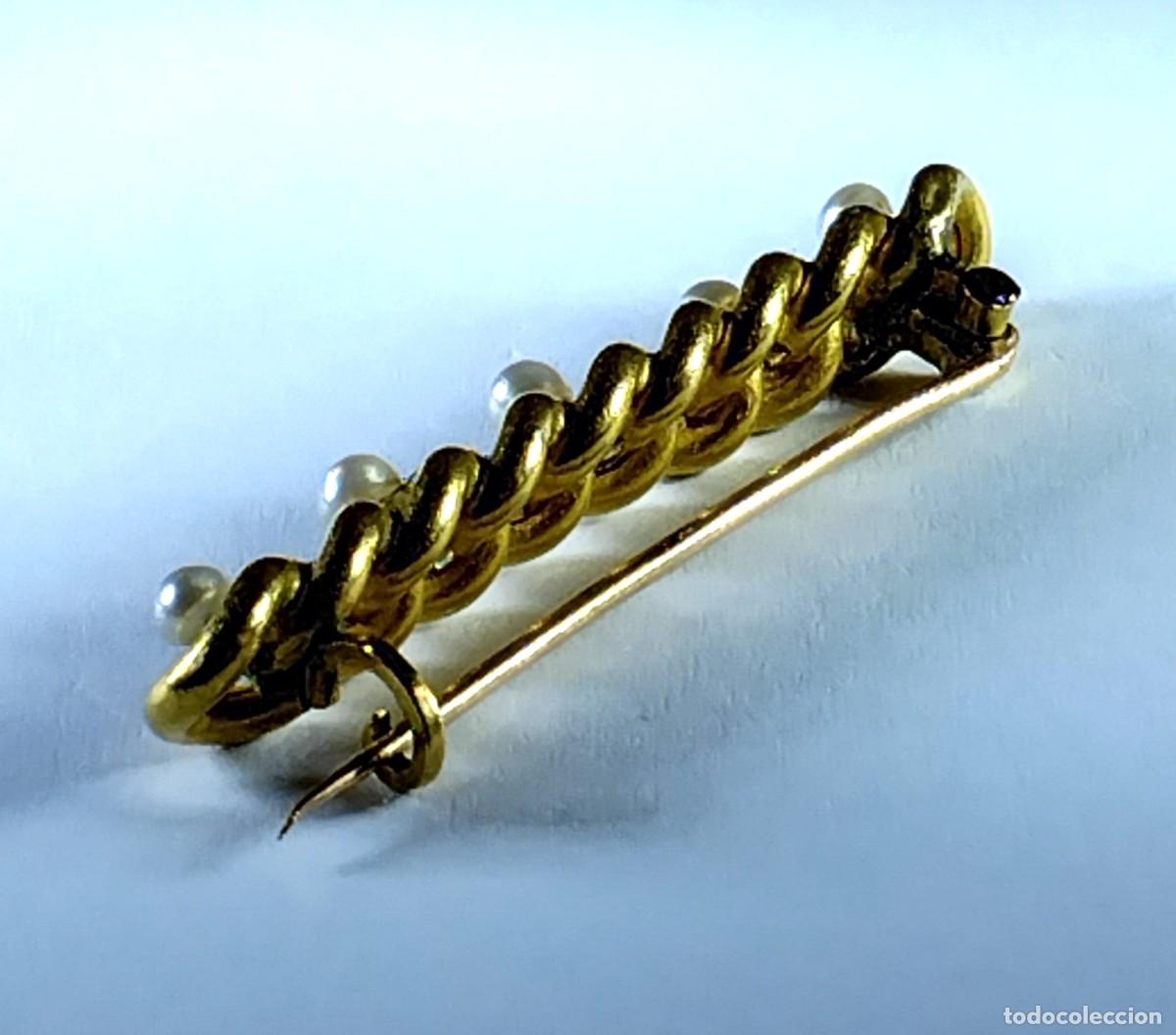 Joyeria: Oro 18 k. Broche con perlas - Foto 6