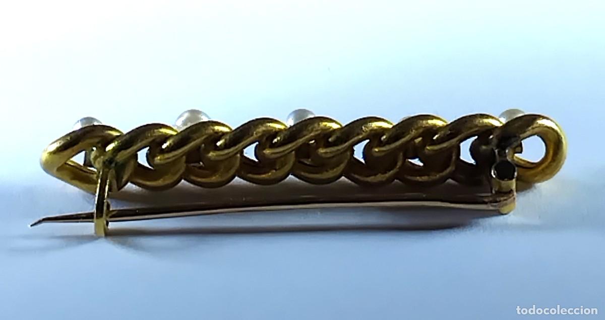 Joyeria: Oro 18 k. Broche con perlas - Foto 7