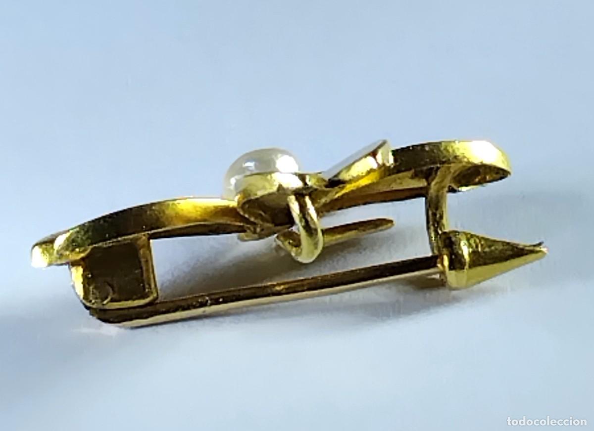 Joyeria: Oro 18 k. Broche en forma de flor con perla - Foto 6