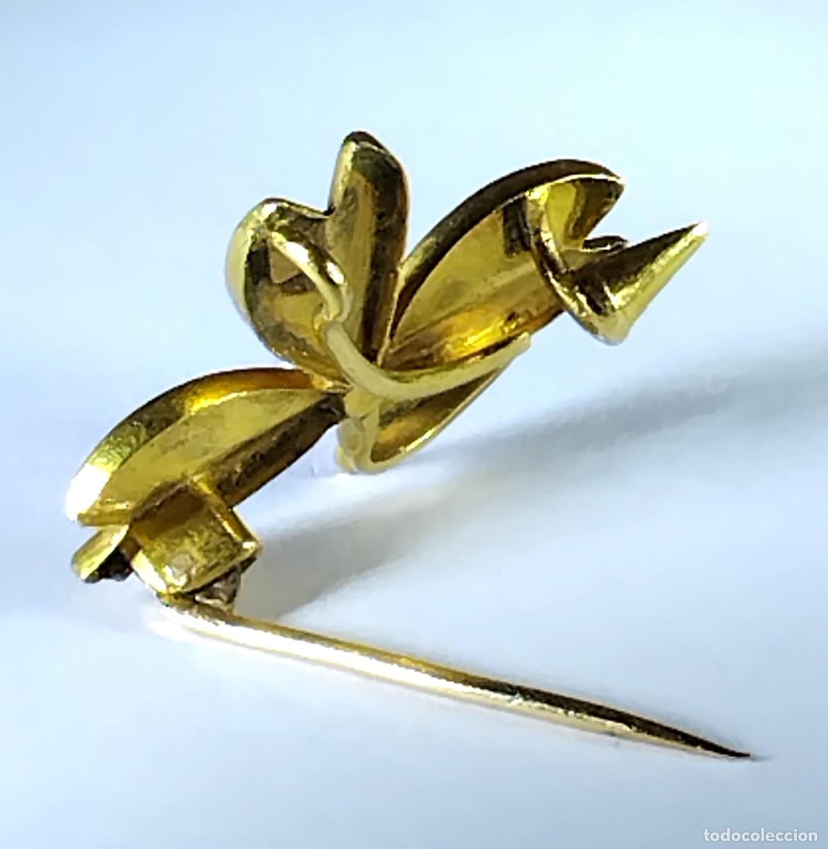 Joyeria: Oro 18 k. Broche en forma de flor con perla - Foto 8