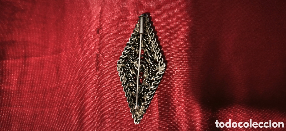 Joyeria: Broche antiguo plata de ley - Foto 2