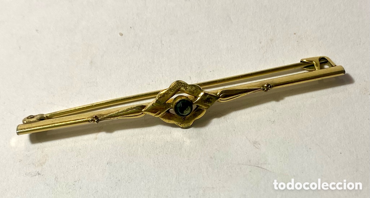 Joyeria: Broche dorado con Piera central - Foto 1