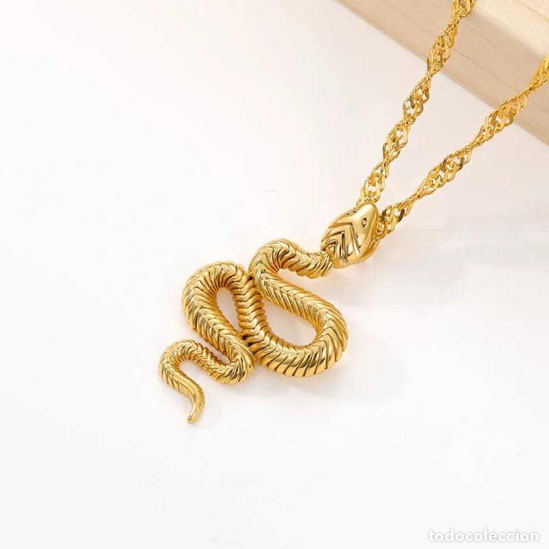 Joyeria: Colgante Serpiente Chapado en Oro &ndash; - Foto 1