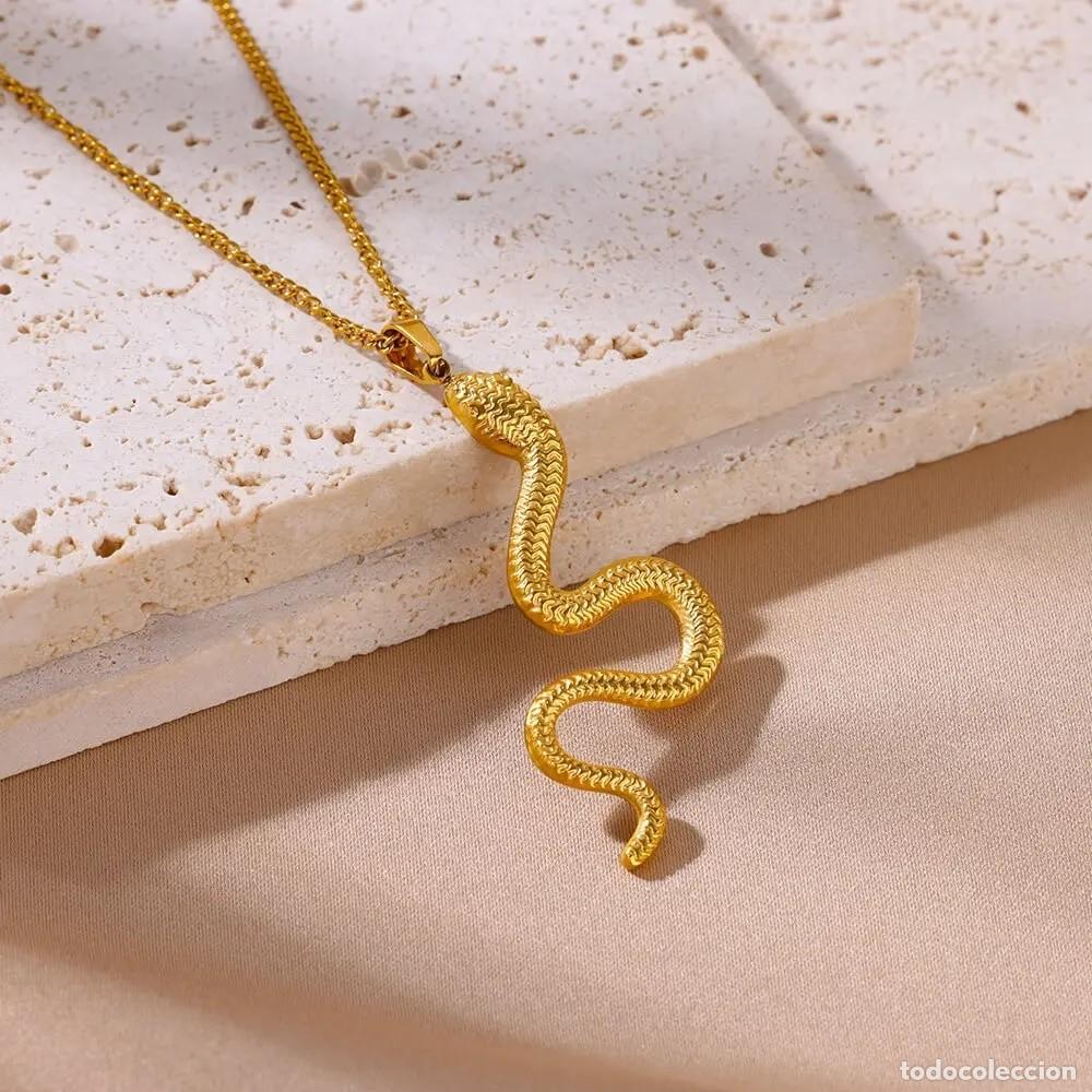 Joyeria: Colgante Serpiente Chapado en Oro &ndash; - Foto 2