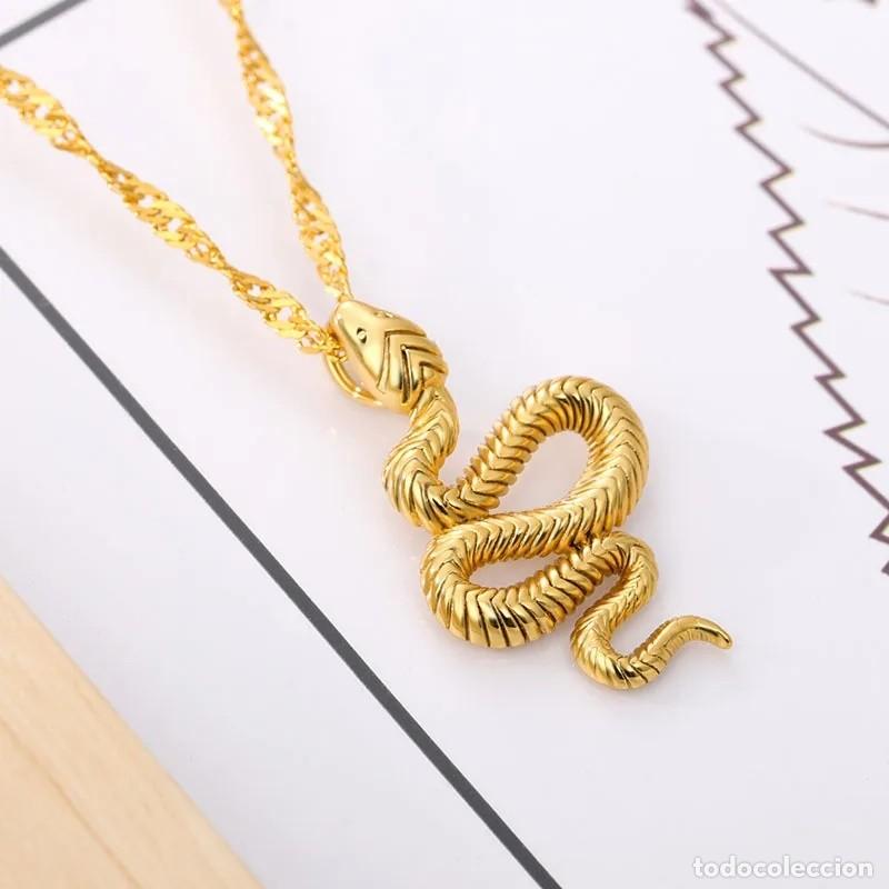 Joyeria: Colgante Serpiente Chapado en Oro &ndash; - Foto 3