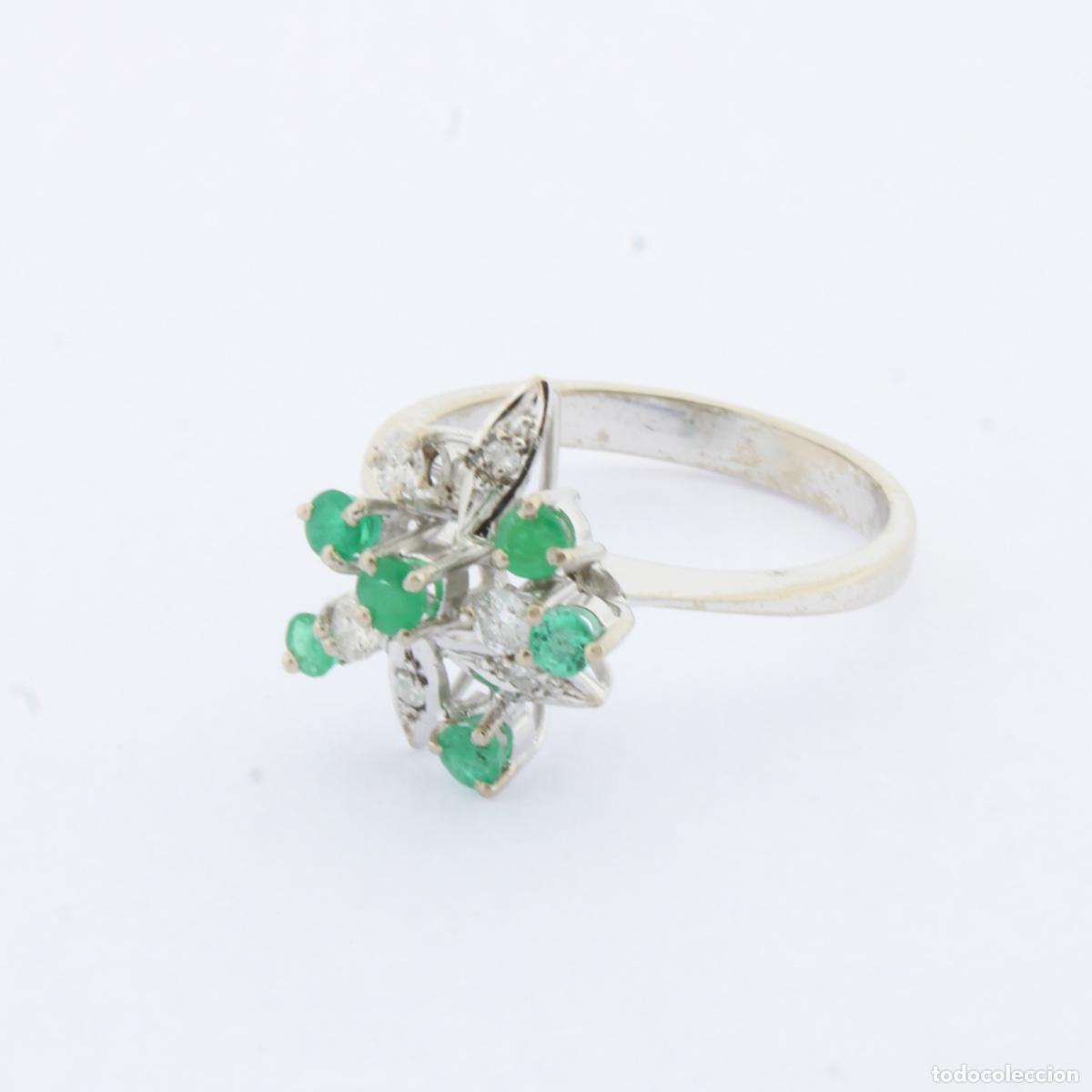 Joyeria: Anillo oro blanco con diamante y esmeralda - Foto 3