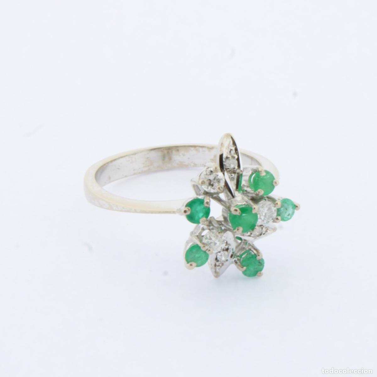 Joyeria: Anillo oro blanco con diamante y esmeralda - Foto 4