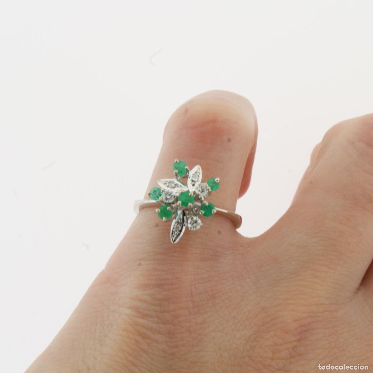 Joyeria: Anillo oro blanco con diamante y esmeralda - Foto 6