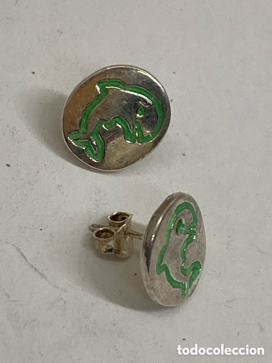 Joyeria: Pendientes de plata esmaltado P415 - Foto 1