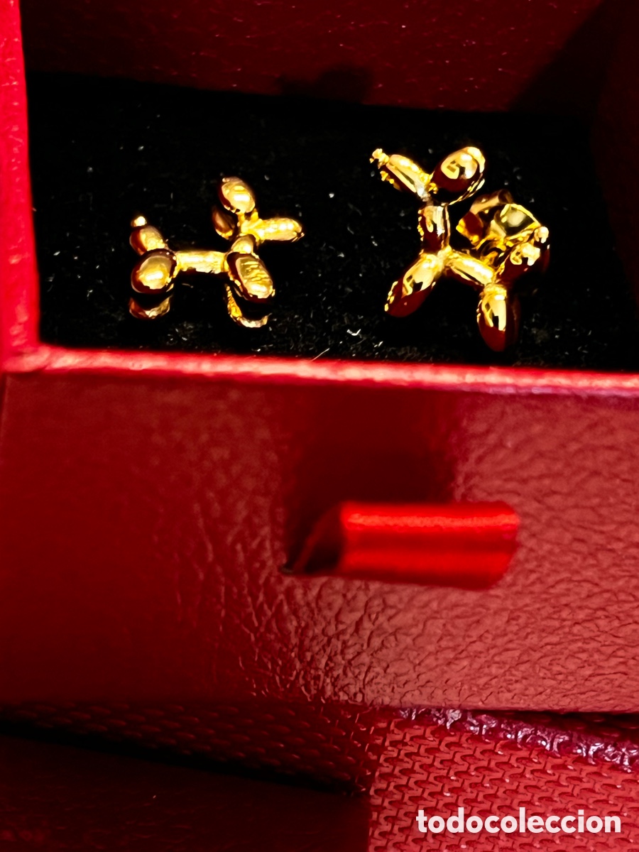 Joyeria: Pendientes dorados &ldquo;perritos&rdquo; con tuerca - Foto 2