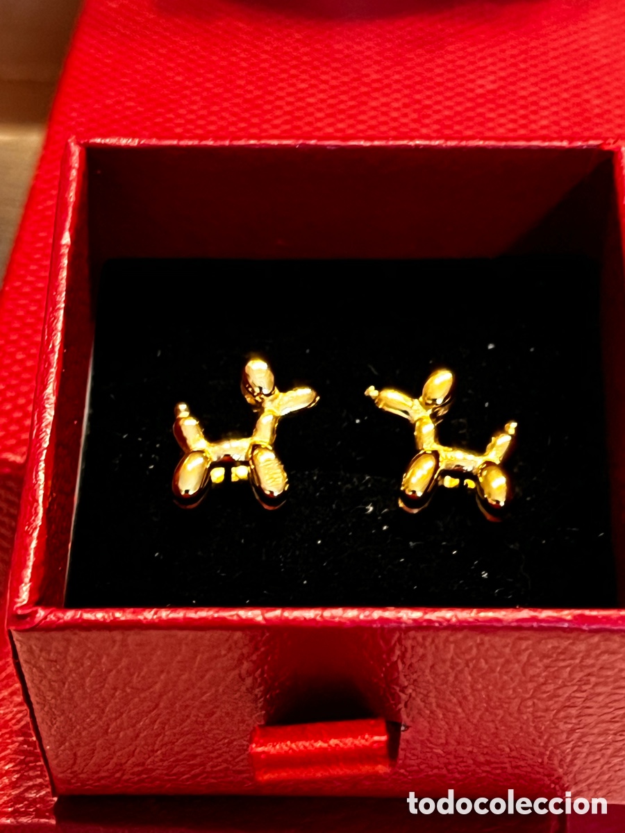 Joyeria: Pendientes dorados &ldquo;perritos&rdquo; con tuerca - Foto 3