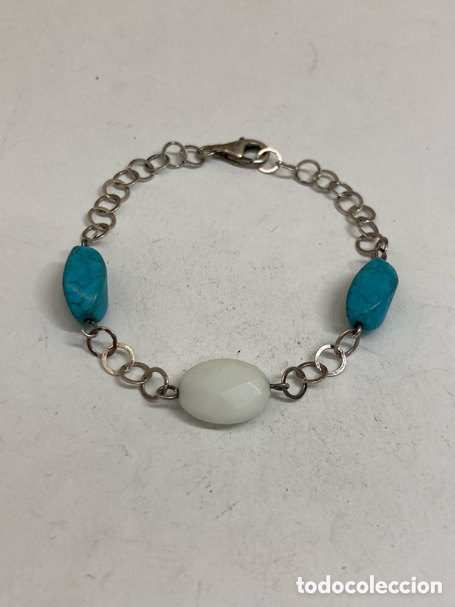 Joyeria: Pulsera de plata Turquesa /Pul380 - Foto 1