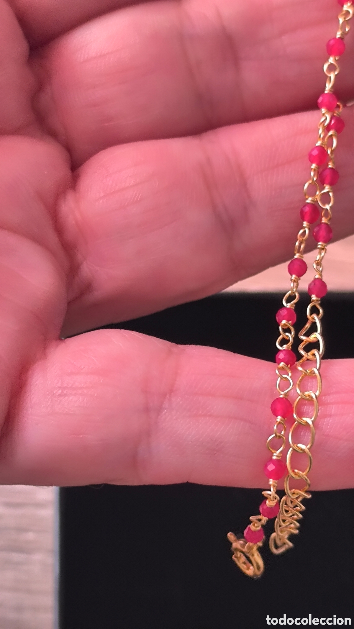 Joyeria: Pulsera plata de ley chapado con rubies - Foto 2