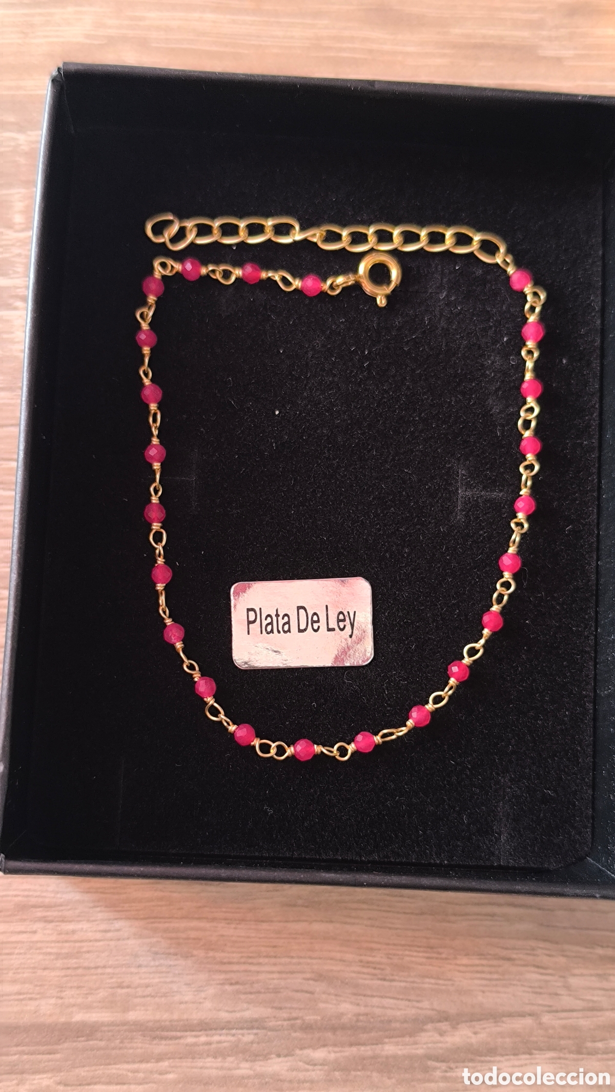 Joyeria: Pulsera plata de ley chapado con rubies - Foto 4