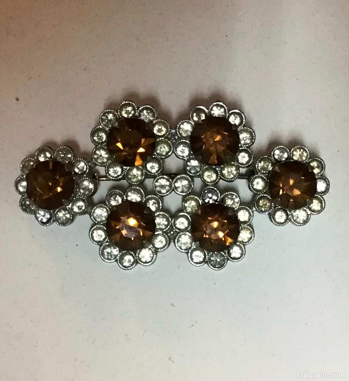 Joyeria: BROCHE PLATEADO Y CRISTAL, A&Ntilde;OS 80 - Foto 1