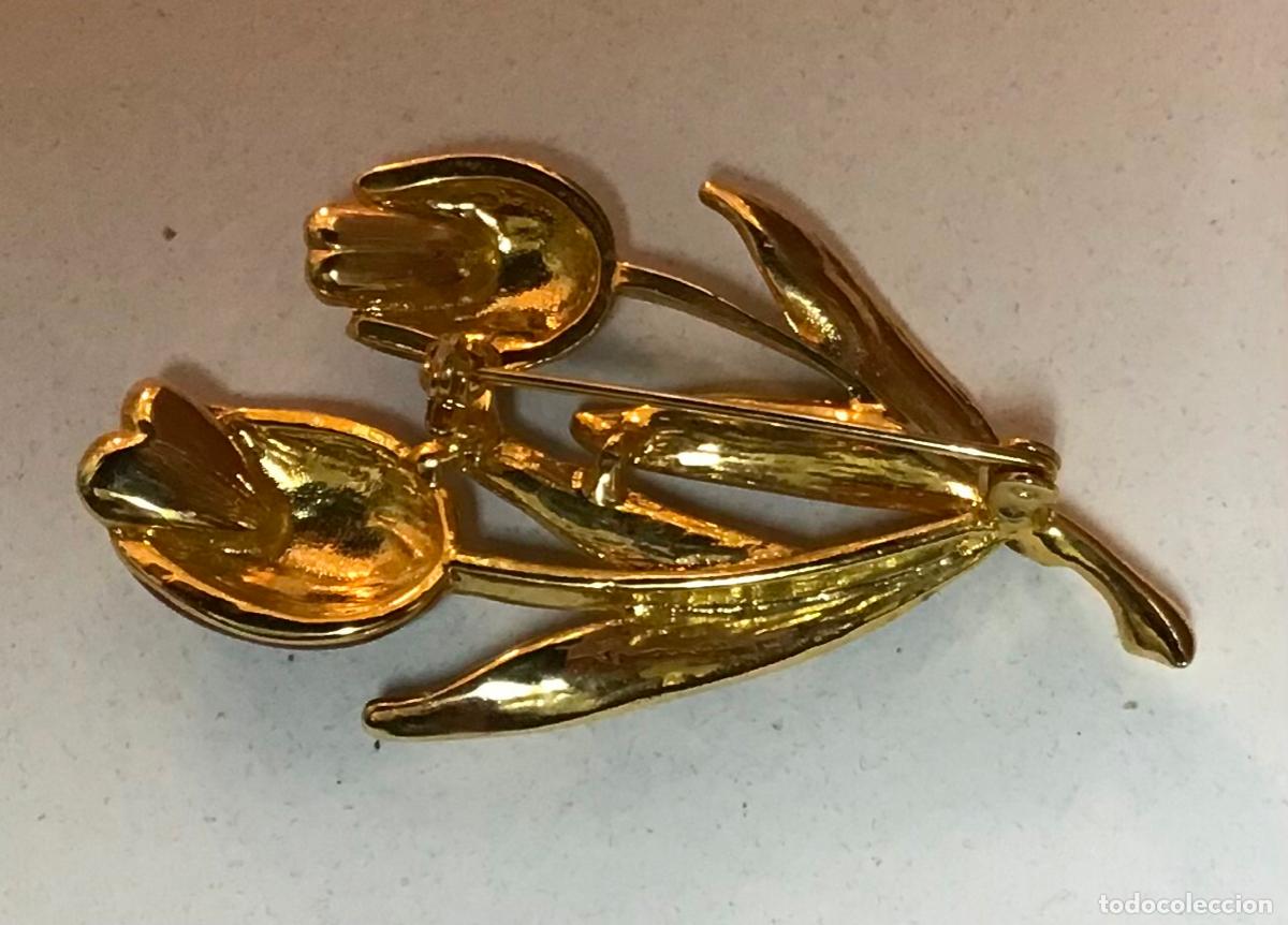 Joyeria: BROCHE DORADO Y ESMALTE, A&Ntilde;OS 80 - Foto 2