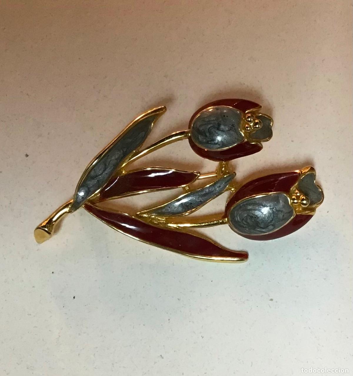 Joyeria: BROCHE DORADO Y ESMALTE, A&Ntilde;OS 80 - Foto 1