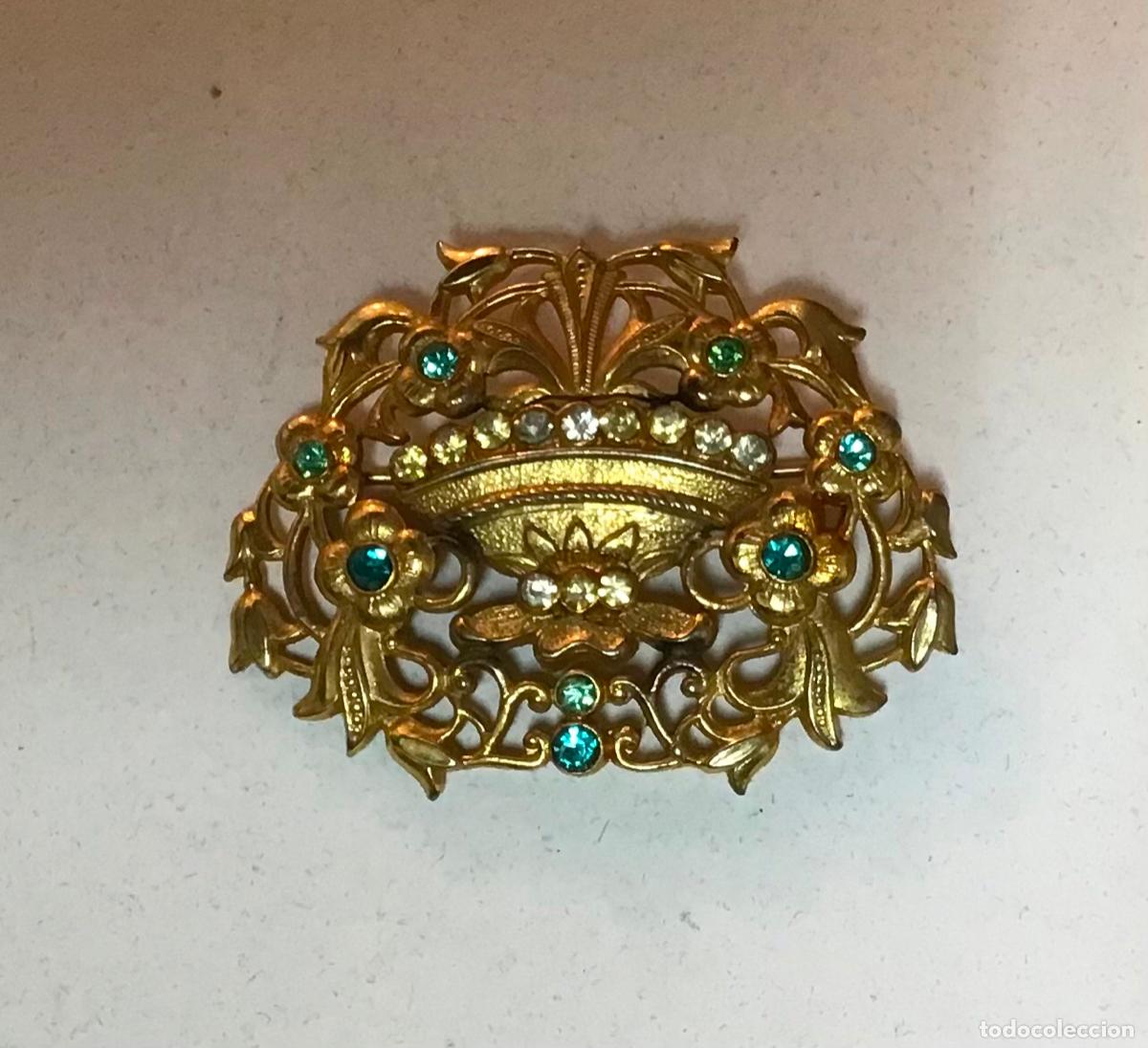 Joyeria: BROCHE DORADO Y CRISTAL - Foto 1