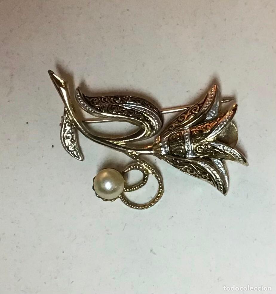 Joyeria: BROCHE DAMASQUINADO CON PERLA - Foto 1