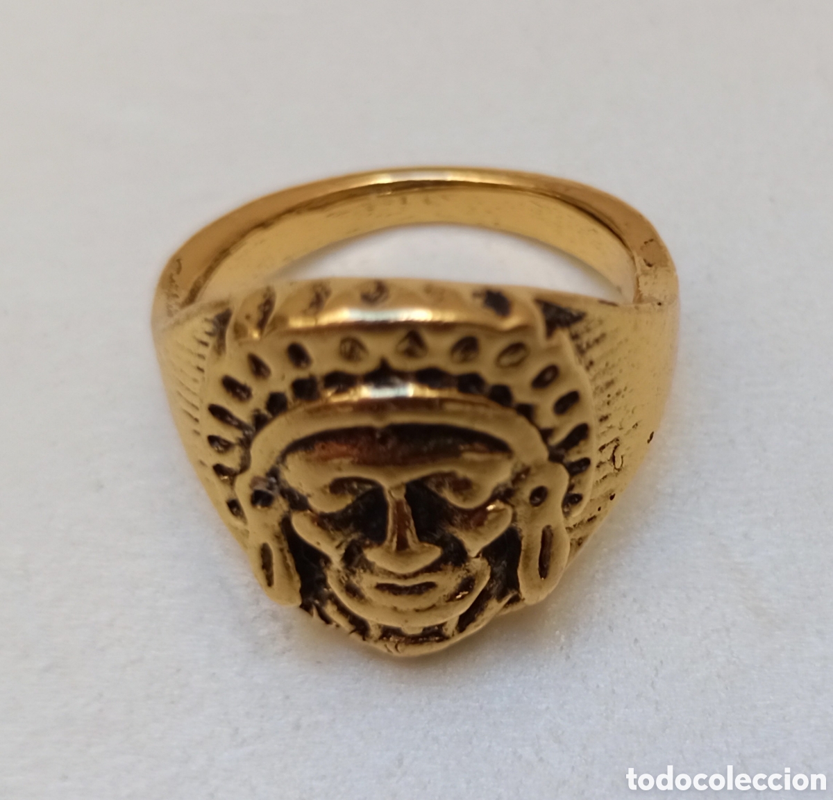 Joyeria: Anillo AZTECA - CARA INDIGENA - Talla 7 - Foto 1