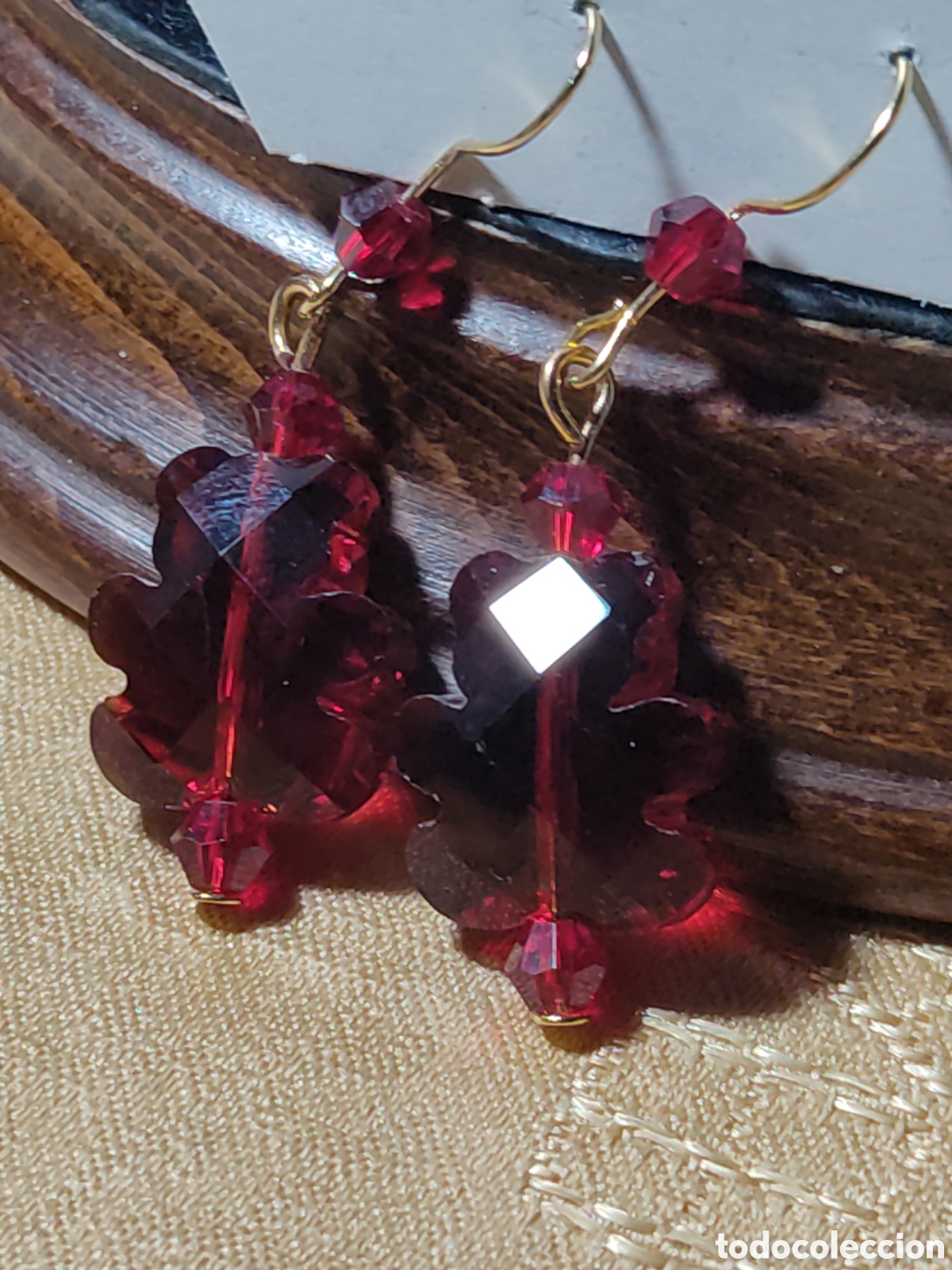Joyeria: Pendientes ositos tallados en cristal Checo. - Foto 3