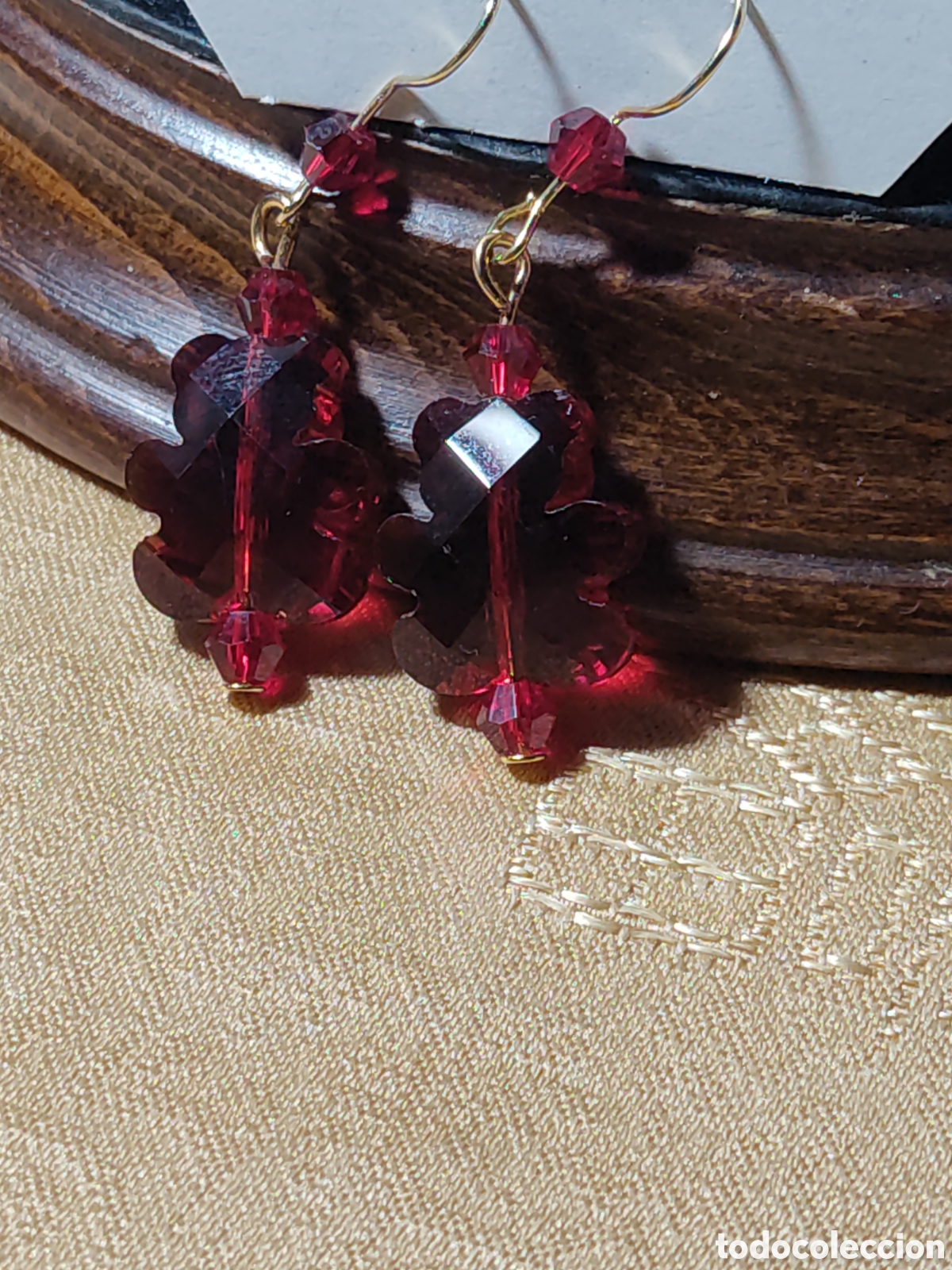 Joyeria: Pendientes ositos tallados en cristal Checo. - Foto 4