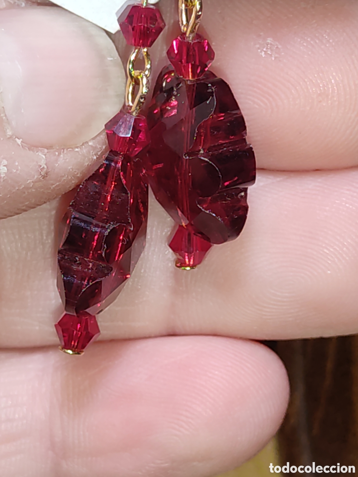 Joyeria: Pendientes ositos tallados en cristal Checo. - Foto 5