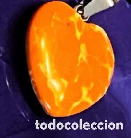 Joyeria: Coralina en forma de coraz&oacute;n (anaranjada) - Foto 2