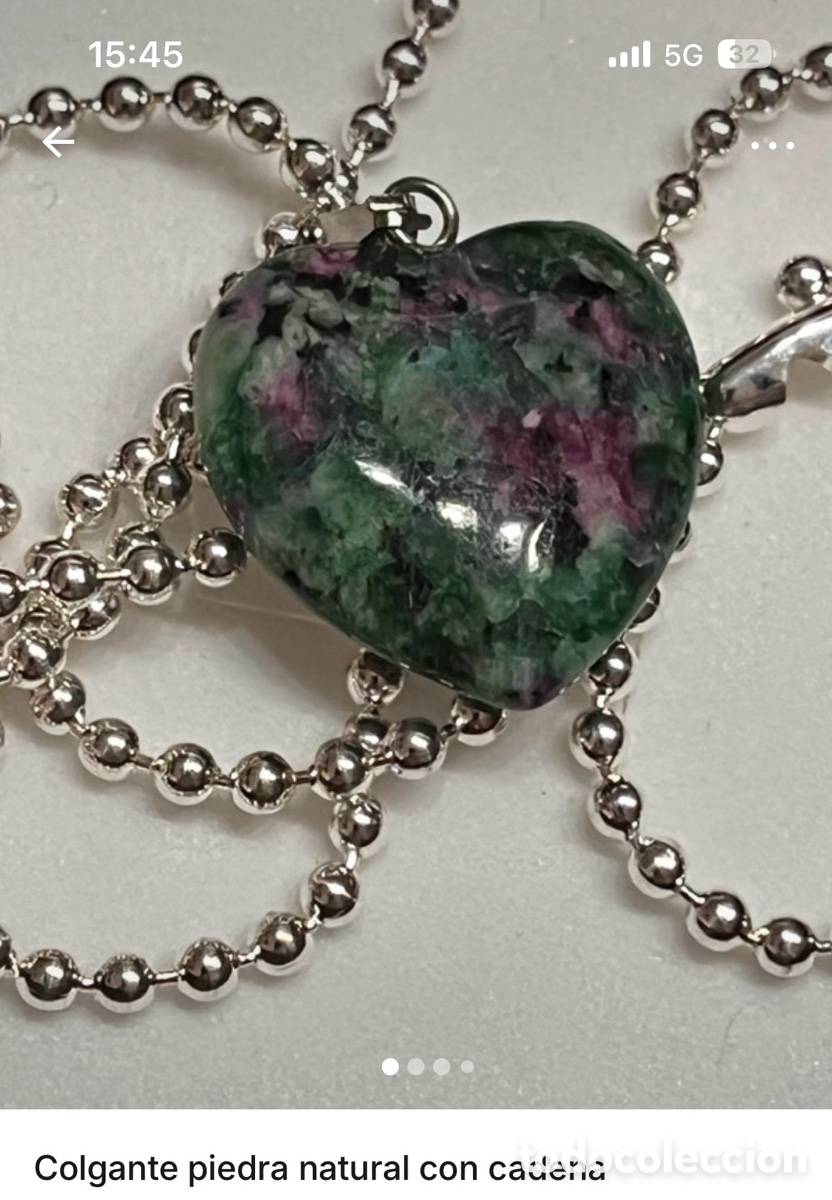 Joyeria: Coraz&oacute;n de gema precioso con cadena - Foto 1