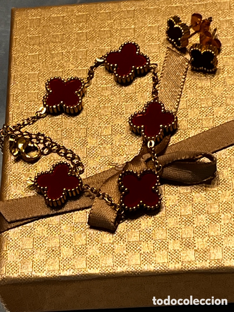 Joyeria: Conjunto pulsera y pendientes tipo Van Cleef - Foto 2