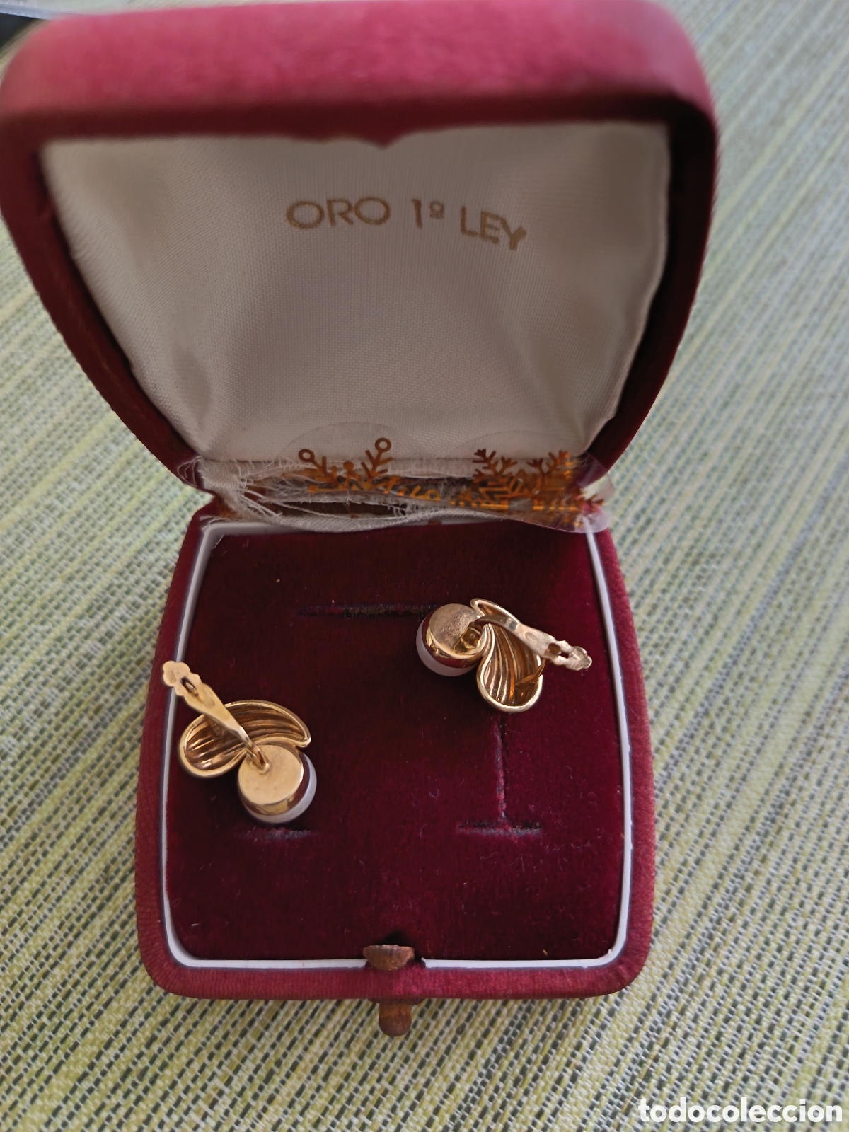 Joyeria: Pendientes con perlas naturales en oro de 18 kilates. - Foto 2
