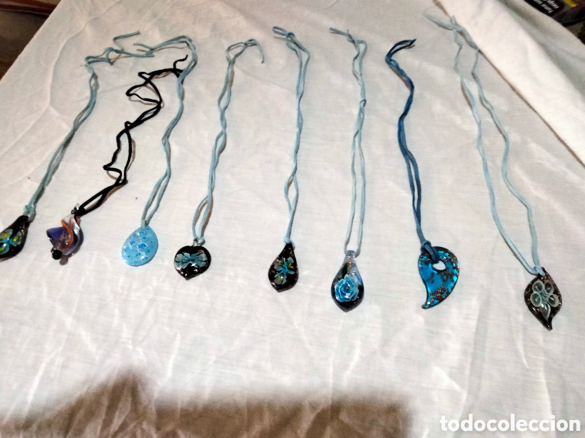 Joyeria: Lote de 8 colgantes cristal de murano - Foto 2