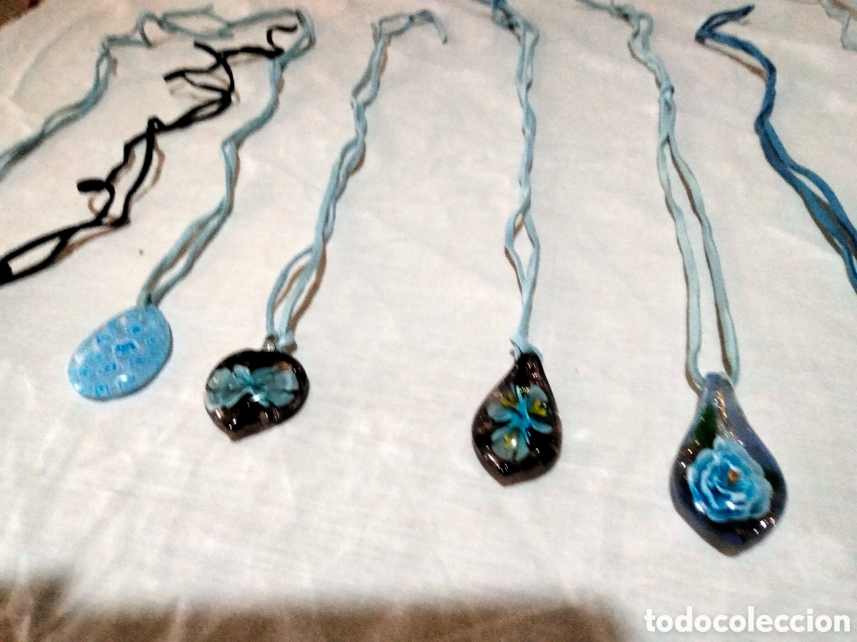 Joyeria: Lote de 8 colgantes cristal de murano - Foto 4