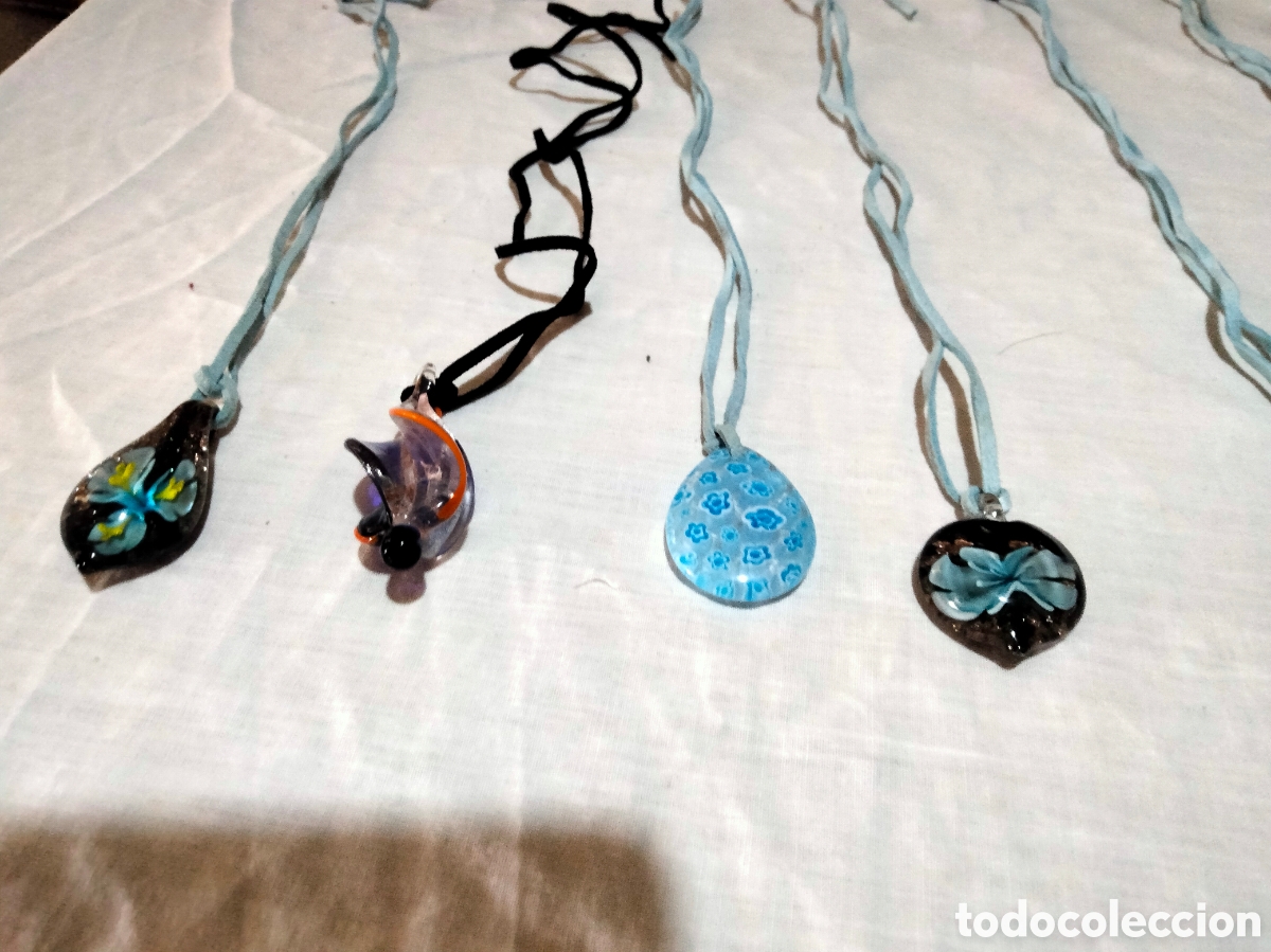 Joyeria: Lote de 8 colgantes cristal de murano - Foto 1