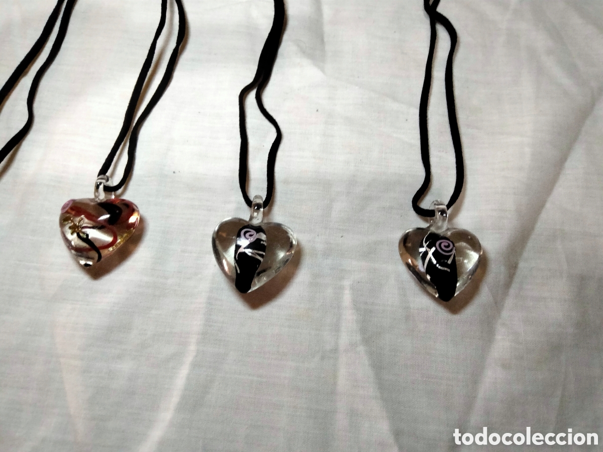 Joyeria: Lote de 9 colgantes de cristal murano - Foto 4
