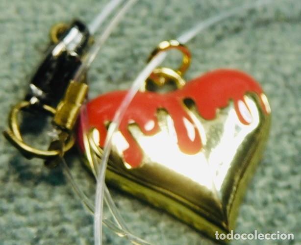Joyeria: Colgante con coraz&oacute;n met&aacute;lico e hilo invisible - Foto 1