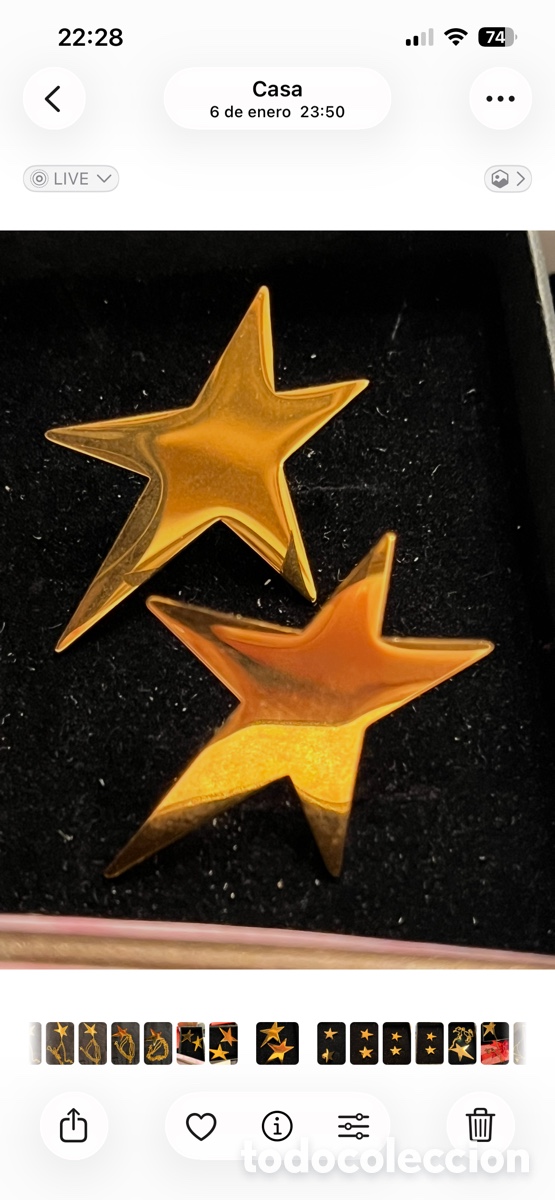 Joyeria: Pendiente estrellas grandes - Foto 2