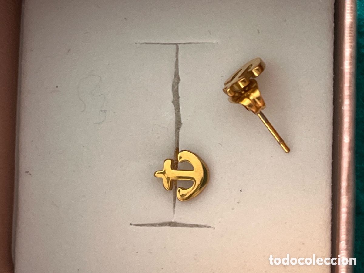 Joyeria: Pendientes peque&ntilde;os chapados &ldquo;Ancla&rdquo; - Foto 3