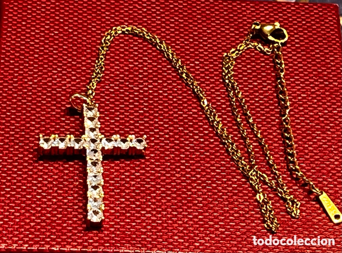 Joyeria: Cruz dorada y circonitas (con cadena) - Foto 2