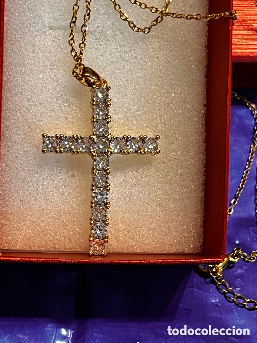 Joyeria: Cruz dorada y circonitas (con cadena) - Foto 4