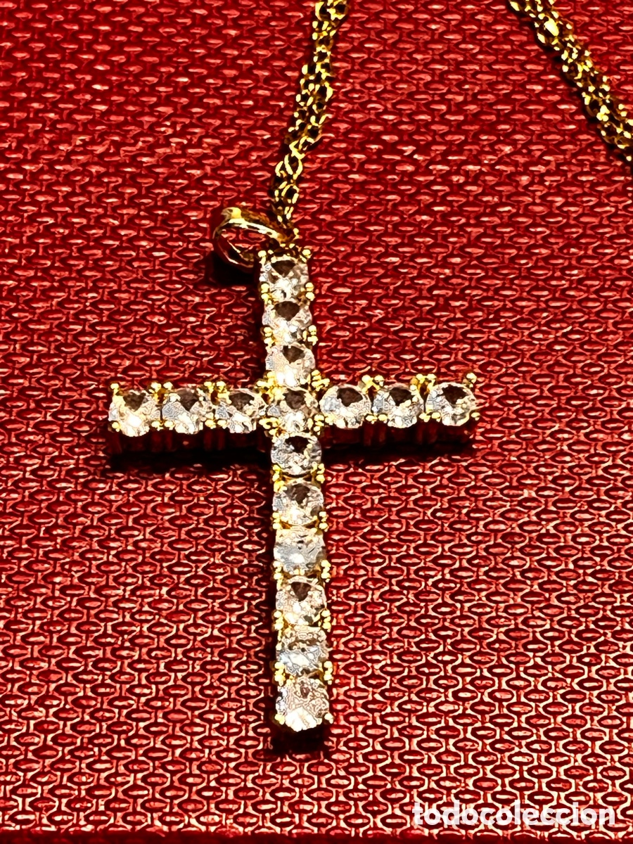 Joyeria: Cruz dorada y circonitas (con cadena) - Foto 1