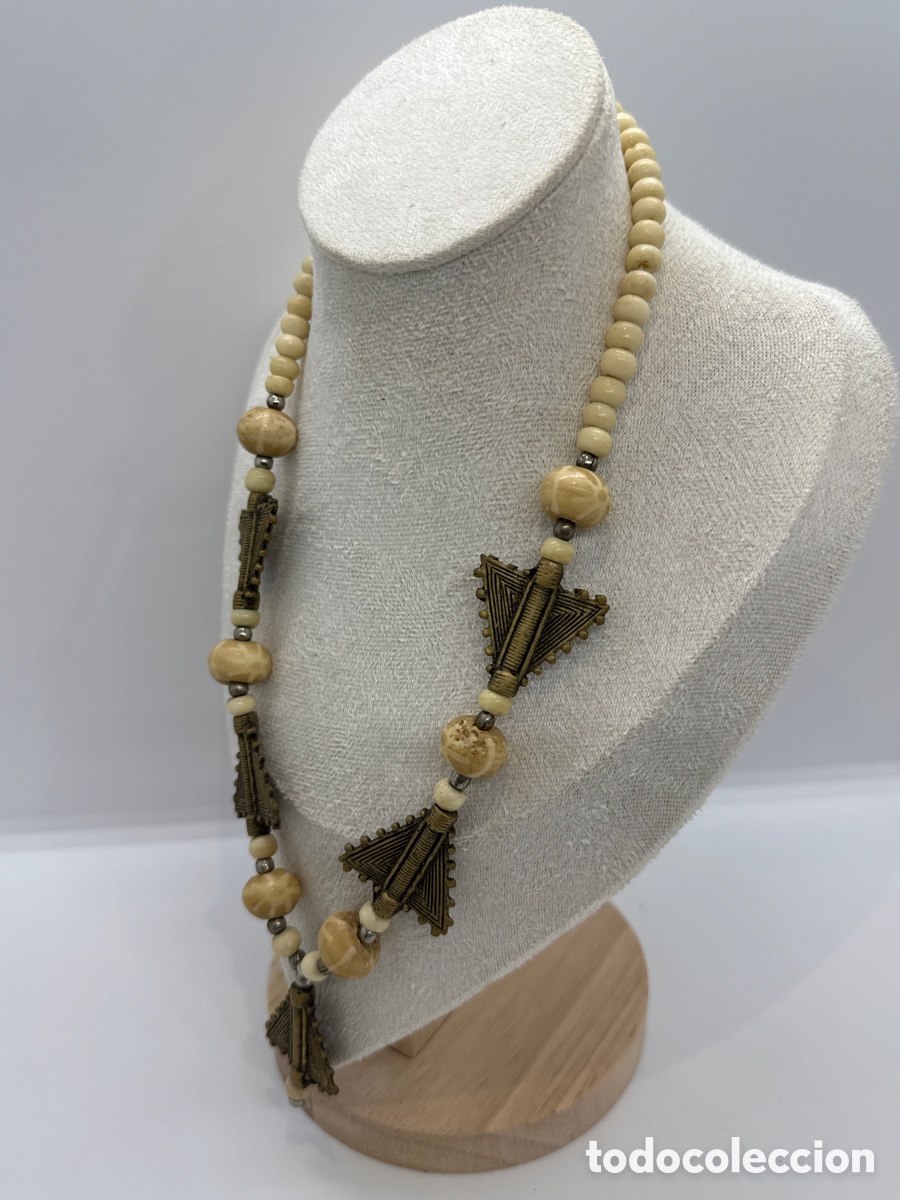 Joyeria: Collar antiguo de hueso o marfil - Foto 3