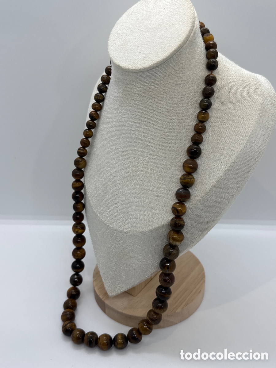 Joyeria: Collar de ojo del tigre cierre de plata - Foto 2