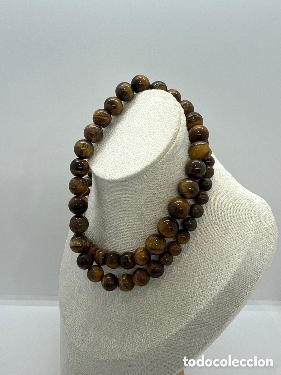 Joyeria: Collar de ojo del tigre cierre de plata - Foto 3