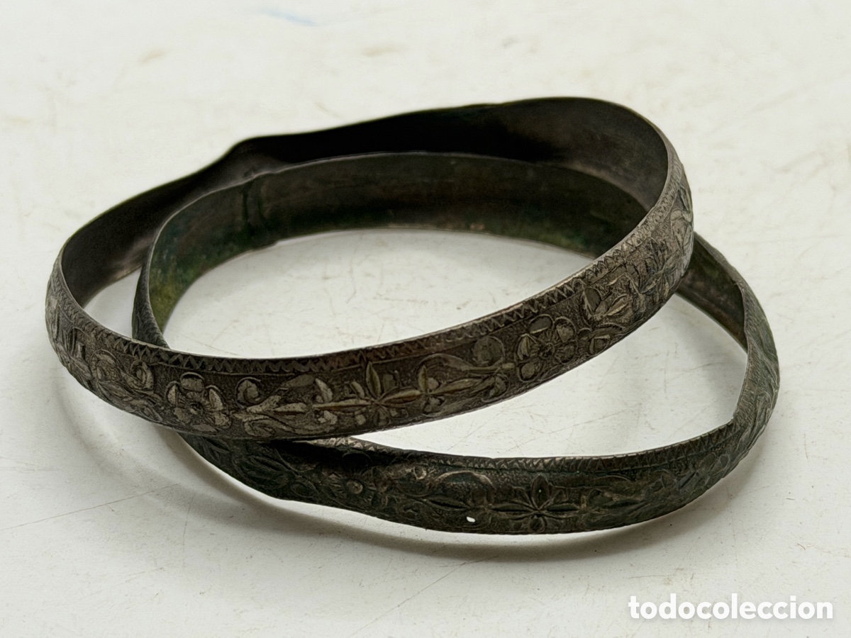 Joyeria: Antiguas Pulseras Plateadas - Foto 6