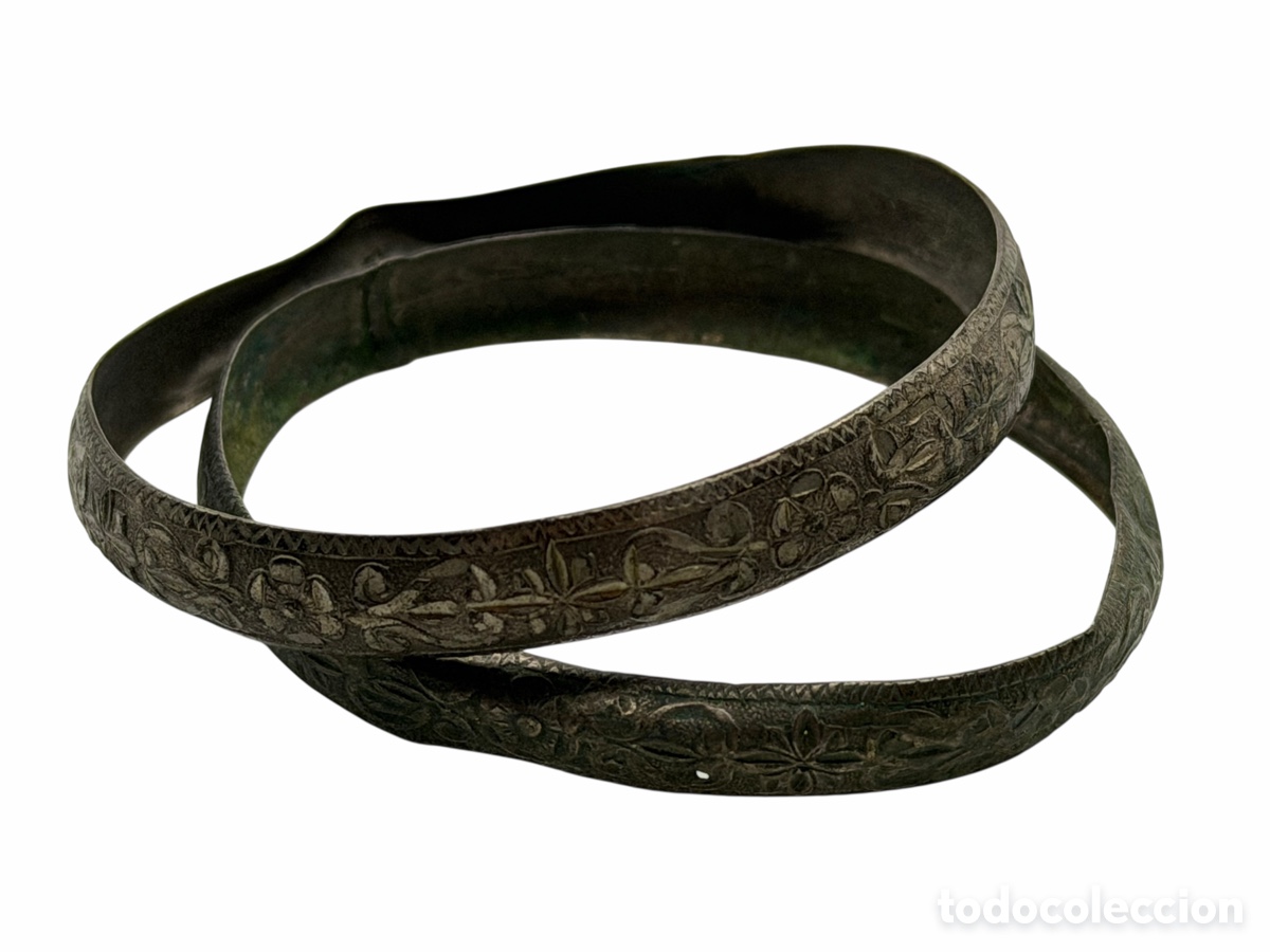 Joyeria: Antiguas Pulseras Plateadas - Foto 1