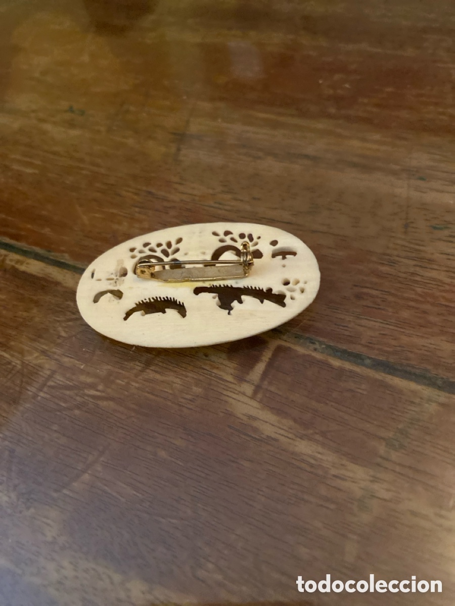 Joyeria: Broche tallado de marfil - Foto 2