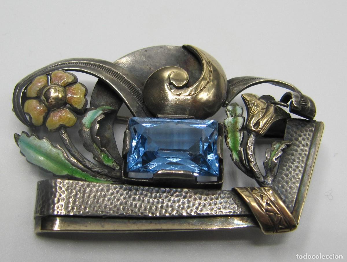 Joyeria: Broche plata plaqu&eacute; de oro, a&ntilde;os 30 - Foto 1