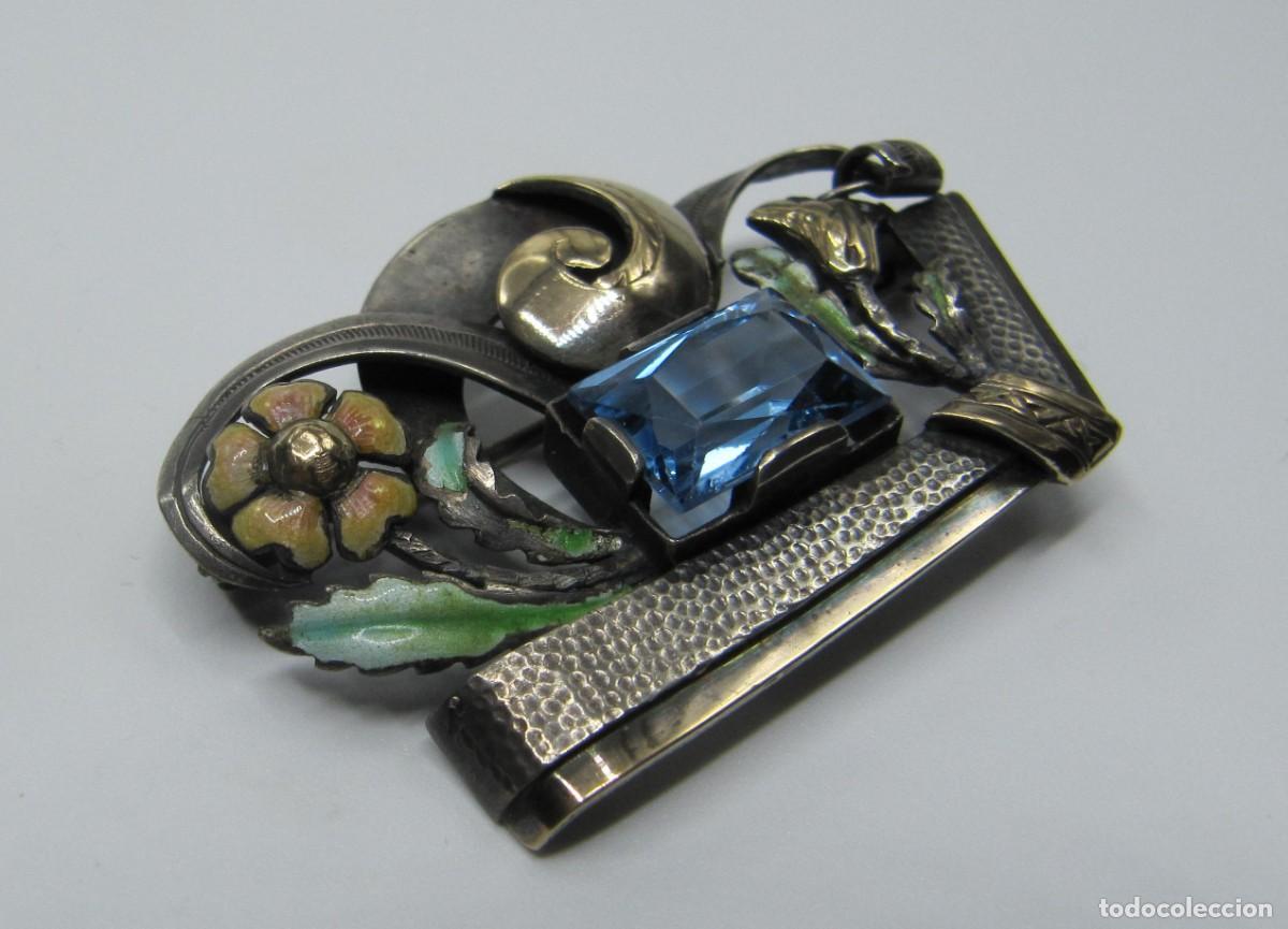 Joyeria: Broche plata plaqu&eacute; de oro, a&ntilde;os 30 - Foto 3