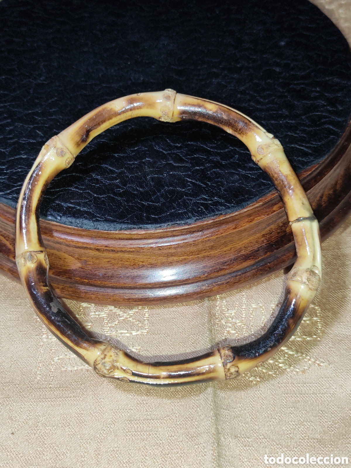 Joyeria: Pulsera de ca&ntilde;a de bamb&uacute;.Vintage. - Foto 3